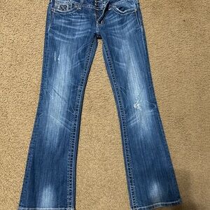 Miss Me Distressed Blue Flare Jeans
